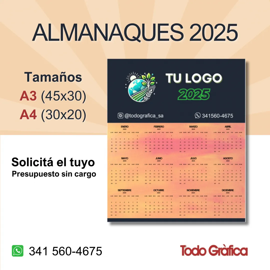 ALMANAQUES 2026 PERSONALIZADOS